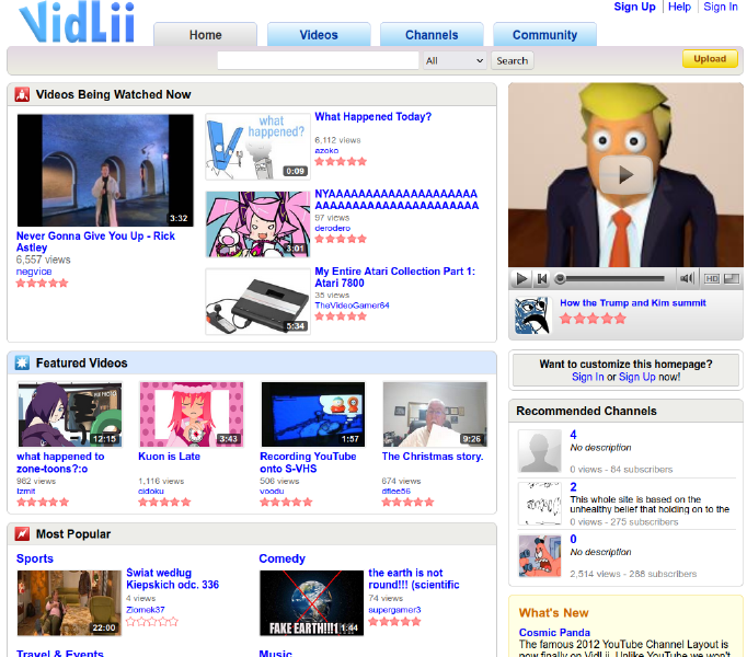 Файл:VidLii homepage.png